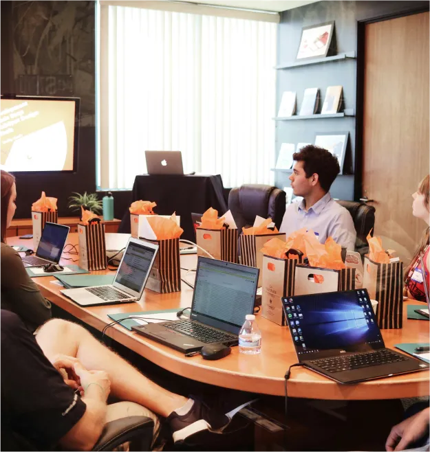 People Working at office desk